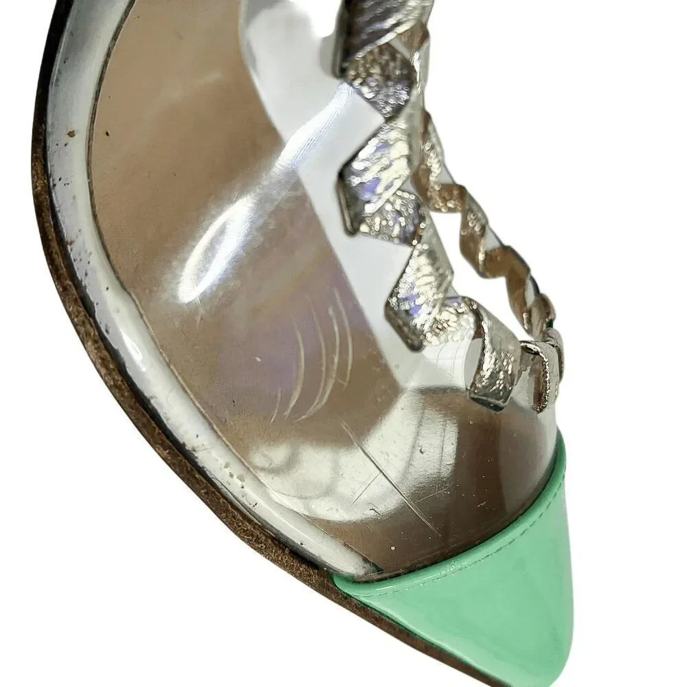 Christian Louboutin Lisabeth 100 Kyoto PVC Patent Pumps 39.5 Floral High Heels